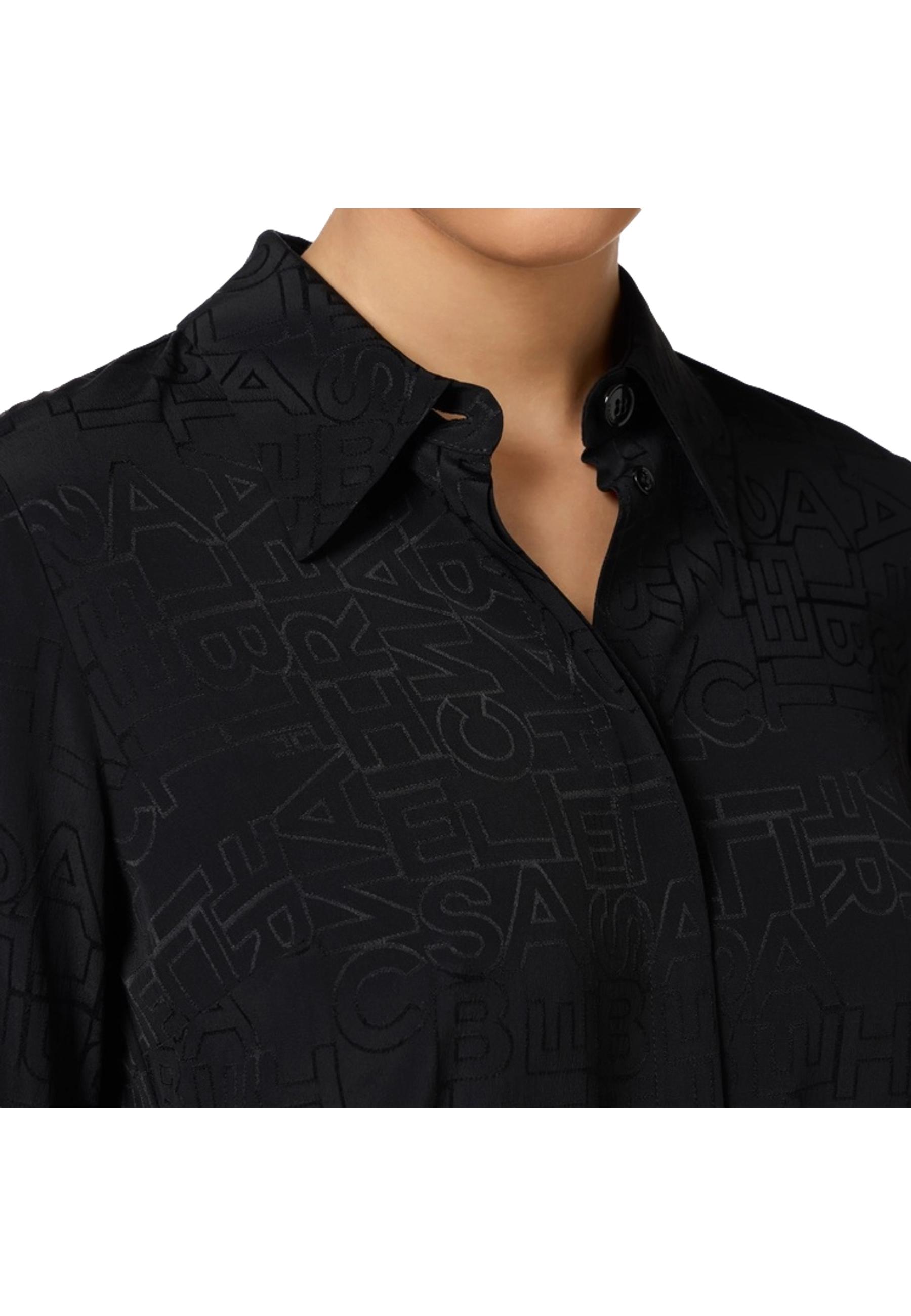 Jacquard georgette lettering shirt - ELISABETTA FRANCHI - Finizio
